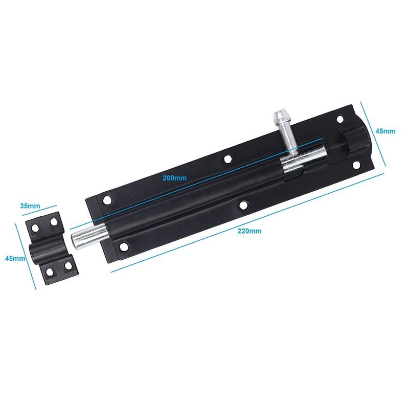 TERF® Heavy Duty Tower Door Bolt Barrel Slide Lock Bolt