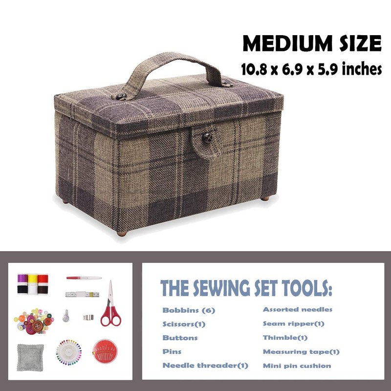 D&D Sewing Basket - Sewing Supplies Organizer - Ideal for