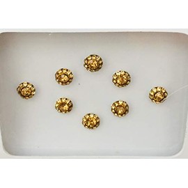 BBW46 Designer Antique Gold Bindi Stone Diamante Tattoo Face Forehead Sticker Bollywood Indian Wedding Bindis