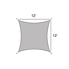 Covermates Square/Rectangular Shade Sail - Heavy-Duty Knit Shade Fabric, High UV-Resistance, Rust-Free Grommets - Aspire Collection, Steel Grey