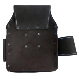 Zeluga 20-386 6 Pocket Nubuck Saddle Leather Electrician Tool Pouch, Brown/Black