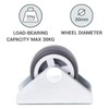 SKIR'CO Pack of 4 Small 30 mm Furniture Castors Rubber