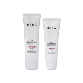 Hera NEW UV Protector Tone Up Peach 50ml + 40ml Renewal Sun Cream / 헤라 NEW UV 프로텍터 톤업 피치 50ml + 40ml 리뉴얼 선크림