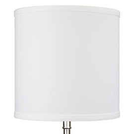 FenchelShades.com 10" Top Diameter x 10" Bottom Diameter 10" Height Fabric Drum Lampshade Spider Attachment (Linen White)