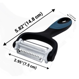 ARSUK Potato Peeler - (360° Rotating 3 Blades) Kitchen Peelers for Vegetable, Carrots and Potatoes, Spiralizer, Julienne and Speed Hand Peeling for All Veg & Fruit, Non Slip Grip