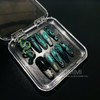 SOMIMI Coffin Regular Emerald Enigma Snake 10Pcs Handmade Acrylic Short
