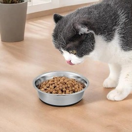 NoBrand Cat Dog Nonslip Stainless Steel Bowl Small Dishwasher Safe Silicone Base