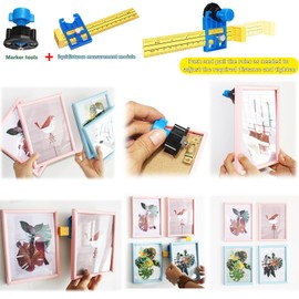 laffeya Precision Hanging Marker Kit, All-in-One Tool with Built-in Ruler, Level & Screws - Marking for Perfectly Aligned Photo Walls & Artwork (Steel Pointed)