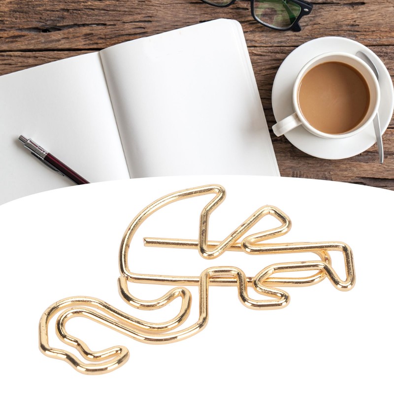 100pcs Flamingo Paper Clip Cute Animal Shape File Note Page