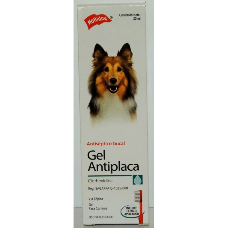 Holliday Gel Antiplaca Perros Y Gatos 20ml Con Cepillo Bucal