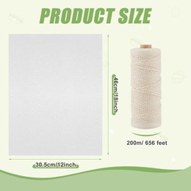 Dunzoom 100 Pcs Pasteles Wrapping Paper 12" x 18" Sheets with Butcher String, Disposable Butcher Paper Sheets, Resistant to Grease & Water, for Wrapping Pasteles de Masa, Meat, Food