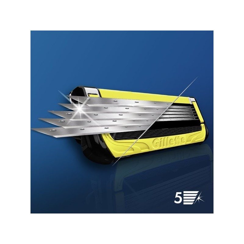 Gillette ProShield Yellow Razor Handle (1 Pack) + Blades (2