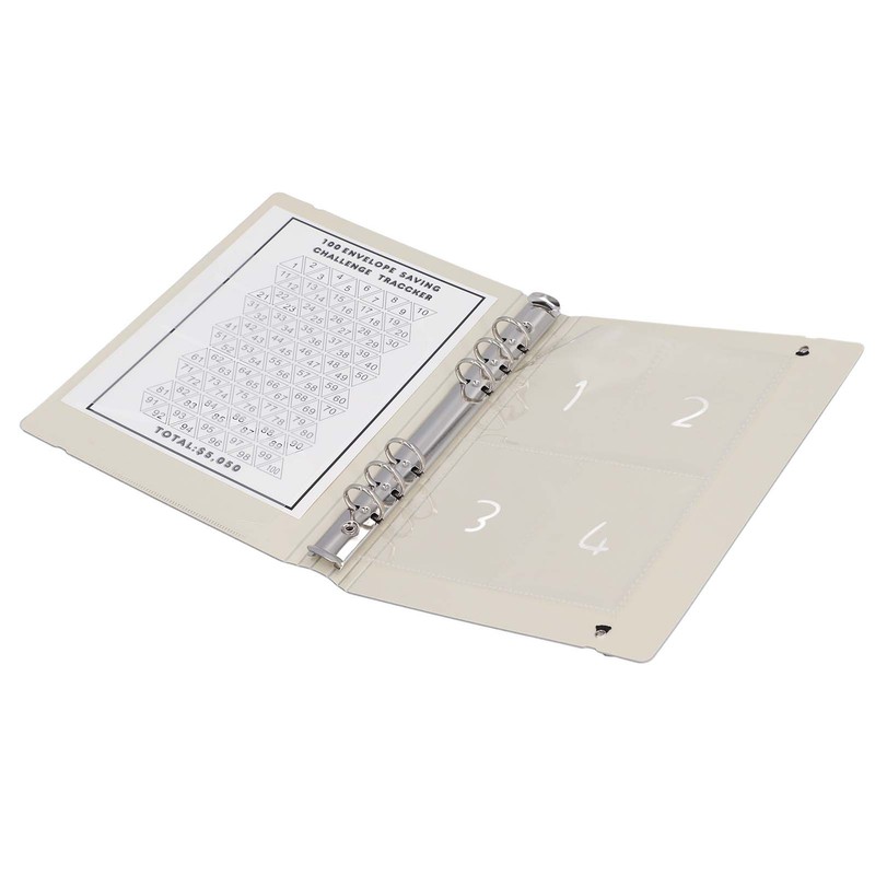 100 Envelopes Money Saving Challenge Binder Reusable A5 Budget Binder