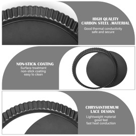 PUWOWYE Quicheform 28 cm,Tarteform mit Hebeboden, Tortenboden backform Antihaftbeschichtete Quiche Tortenboden,quicheform mit hebeboden,Obstkuchenform,Tortenbodenform