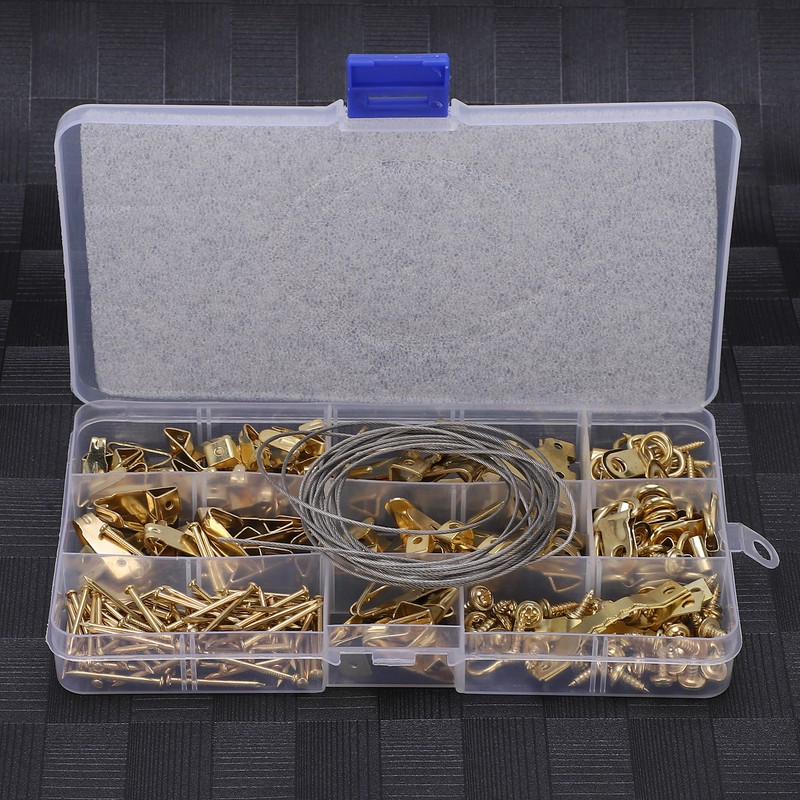 230PCS Photo Frame Hook Kit NonTrace Screw Nail for Wall
