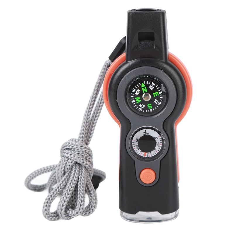 Whistle, Flashlight, 7-in-1 Whistle, Compass, Mountain Climbing, Magnifier, Life-Saving Whistle,