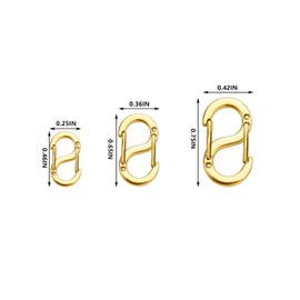 10Pcs Double Opening Lobster Clasp Necklace Shortener Bracelet Clasps and Closures,Jewelry Clasps and Closures Chain Shortener for Necklace Clip Bracelet Connector (Gold 0.75)