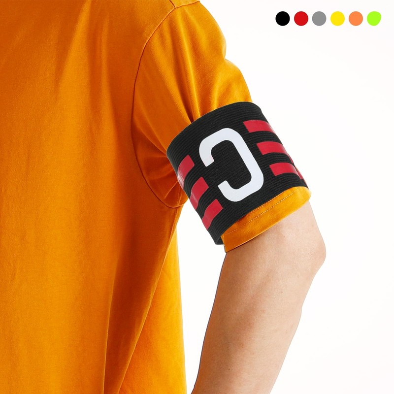 PATIKIL Captain Armband, 3 Pack Adjustable Elastic Soccer Captain's Arm