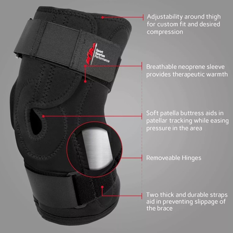 ‎Sport Spartan Performance Hinged Knee Brace Support for Men &