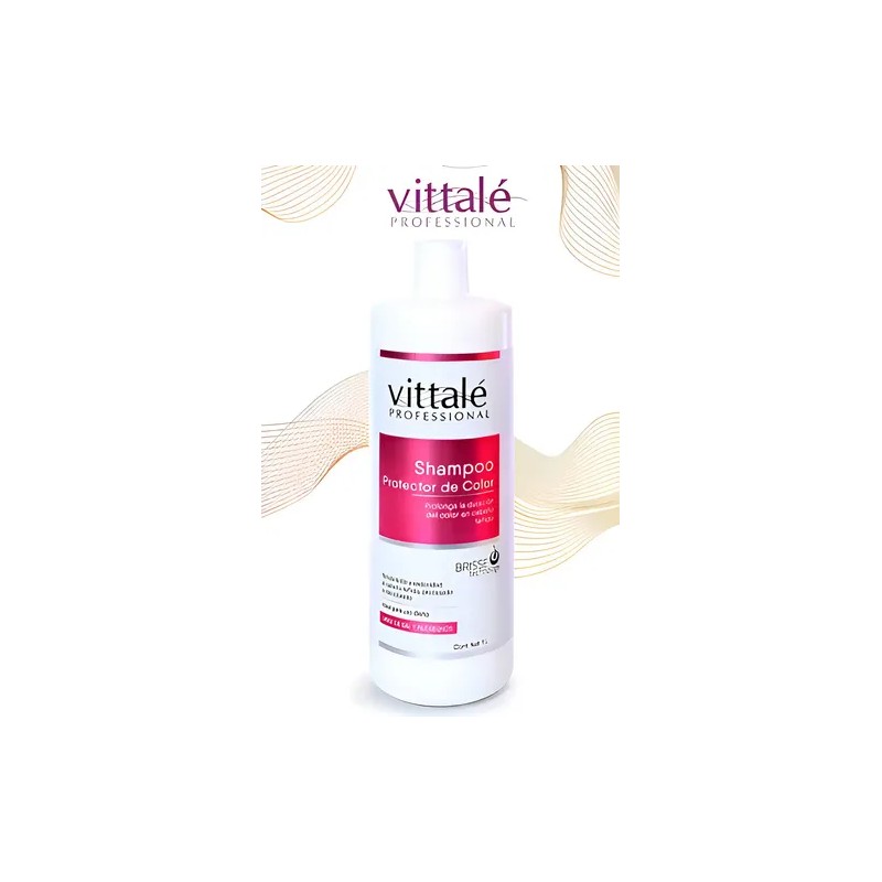 Shampoo Protector De Color Libre De Sal Vittale 1l