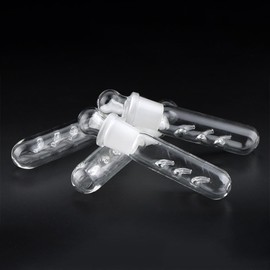 4 Pack Clear Glass Planaria Trap Catch Trap Aquarium Leech Planaria Trap Cleaning Supply for Cherry Shrimp Dwarf Shrimp Crystal Red Shrimp (3 Holes)