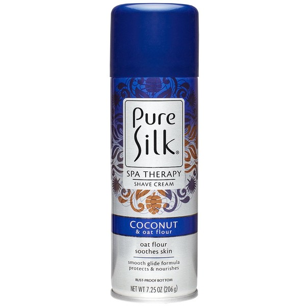 Pure Silk Coconut & Oat Flour Spa Therapy Shave Cream for Women, 7.25 Oz