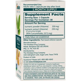 Himalaya Turmeric 95 - Herbal Supplement with Turmeric Curcumin for Joint Support and Mobility, 95% Curcuminoids - Vegan, Non-GMO, Gluten Free, 600 mg, 30 Capsules