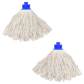 Cotton String Screw on Mop Replacement Head Compatible with All Standard US Threading Pole (Acme 3/4 inch Thread) - 2 PCS