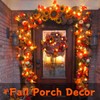 YEGUO 4 PCS Fall Decorations for Home, Fall Lights Battery Operated, Total 40ft 80 LED Lighted Fall Garland Maple Leaves for Indoor Outdoor Holiday Autumn Harvest Thanksgiving Halloween Fall Decor