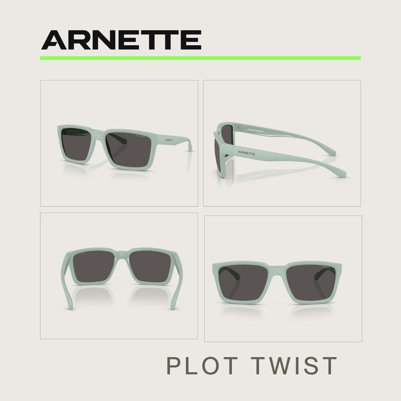 ARNETTE Plot Twist AN4346 296487 57MM Mint Matte Top/Shiny/Dark Grey
