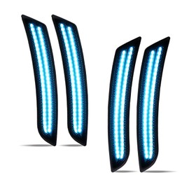 DERMOKA LED Side Marker Lights Front Rear Bumper Parking Signal Lamps for 2016-2023 Chevy Camaro 6th Gen Smoked Len, 4PCS