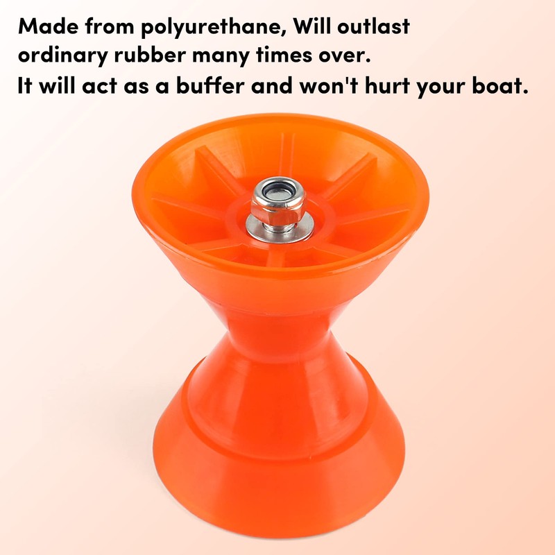 VEITHI Boat Trailer Roller 3 inch, 3-Piece Polyurethane Bow Roller