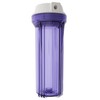 Hydronix HF2-10CLWH14, 10" Clear Housing with White Flat Cap For