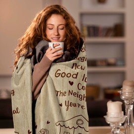 AOWINS New Home Gifts, House Warming Gifts New Home, Moving in Gift, Housewarming Present, Moving House Present Ideas for Women Couple Blanket 150×130CM