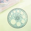 White Full Circle Template Plastic Round Protractor 360 Degree for