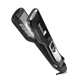 Bettyliss Steam Flat Iron Hair Straightener - Professional Hair Straightening Irons for Smooth and Frizz-Free Results (Black)