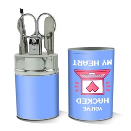 You've Hacked My Heart Love Funny Humor Stainless Steel Manicure Pedicure Grooming Beauty Care Travel Kit