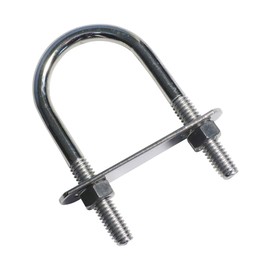 DAIDOHANT Stainless Steel U-Bolt Set [W1/4 (for 10A, with nut and plate)] (A) 26x(B) 40x(C) 20mm (1 piece) 10101960