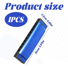 Harmonica Kids,10 Holes 20 Tones Blues Kids Harmonica Mouth Organ,Harmonicas for Adults in C Suitable for Beginners Professionals,Mouth Organ for Adults,Harmonicas,Key of C Harmonica(Blue)