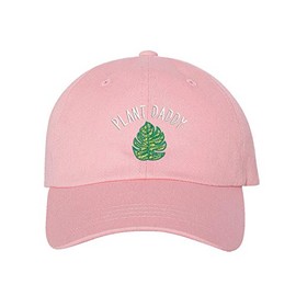 DSY Lifestyle Plant Daddy Embroidered Baseball Hat - Plant Daddy Dad Hat (Light Pink)