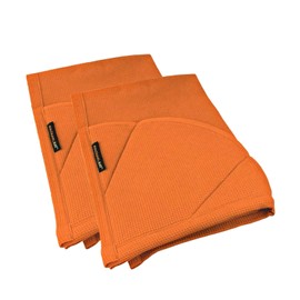 Rachael Ray Moppine Towel,2pk-2-in-1 Kitchen Towel and Pot Holder with 2 Heat Resistant Pockets to Grip Hot Cookware, Bakeware-Absorbent Kitchen Towels Perfect for Drying Dishes and Hands,Burnt Orange