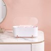 Squishy Dot Clear Cosmetic Storage Organizer, 3-Compartment Transparent Multi-Functional Bathroom