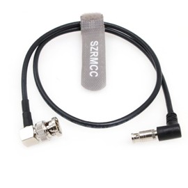 SZRMCC 12G SDI BNC Cable UHD 4K Right Angle Micro BNC to BNC Male 75 Ohm High Density Video Coaxial Cable for Blackmagic Video Assist 5 Inch Monitor (2 m)