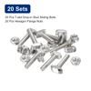 QUARKZMAN M6 x 30 mm T-Nut and M6 Hex Flange