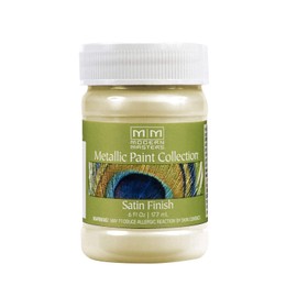 6 oz Modern Masters ME164 Flash Gold Metallic Paint Collection, Satin Water-Based Decorative Metallic Paint