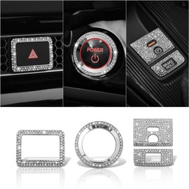 vehicleloong for Honda CR-V Bling Accessories 2025 2024 2023, Honda CRV Cute Bling Accessories, Honda CR-V Accessories, Honda CRV Accessories, Gear Shift Cover, Chrome, Silver