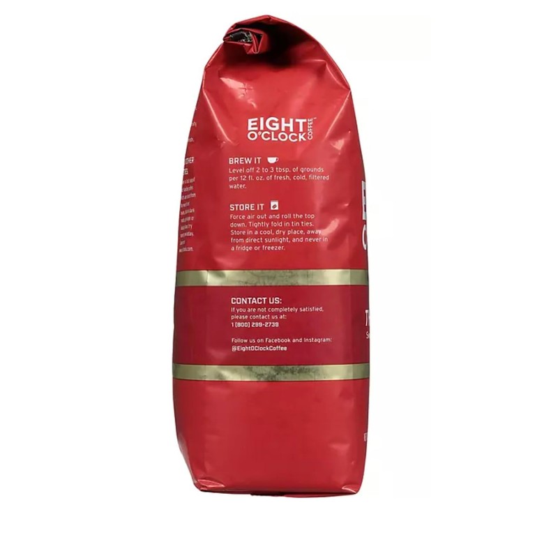 Eight O'Clocks Medium Roast Whole Bean Coffee, 40 oz