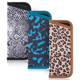 3 Pack Reading Glasses Pouch - Soft Eyeglasses Sleeve Reading Glasses Bag Portable Cute Eyewear Case