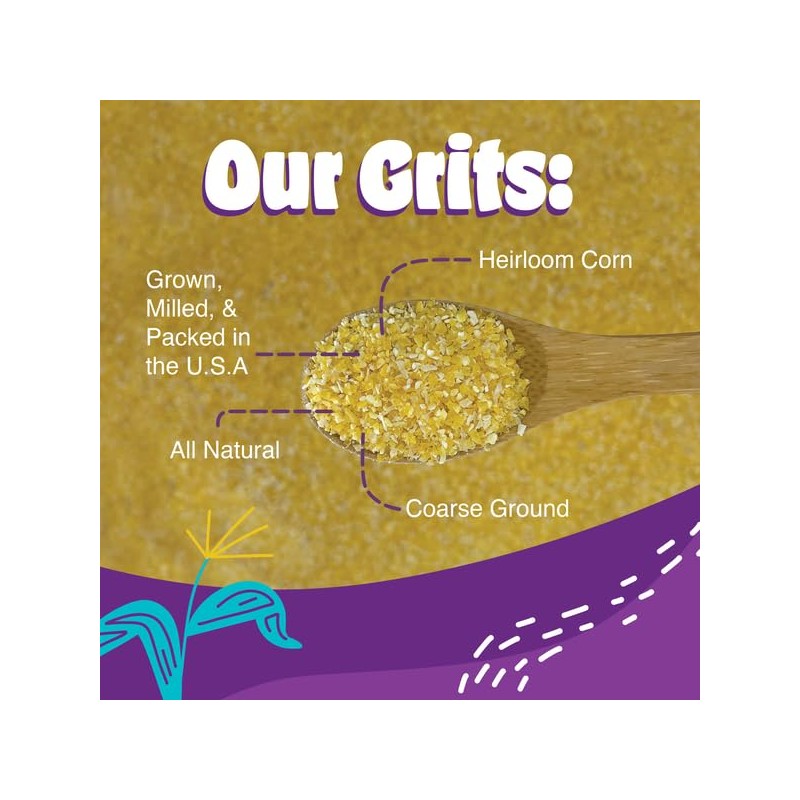 2lbs Western Heirloom Yellow Corn Grits Old Fashioned Coarse Ground