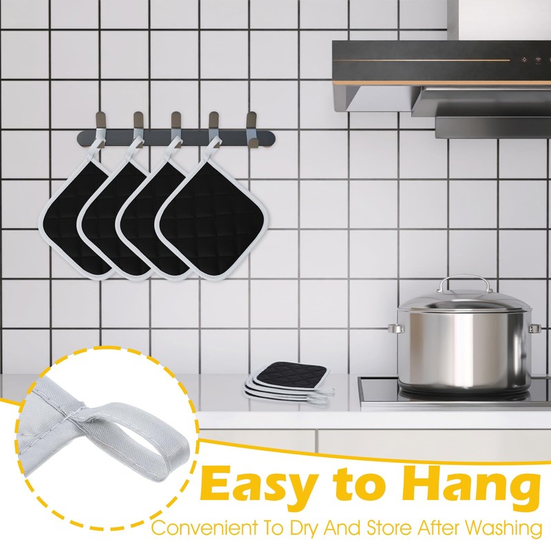 24 Pcs Pot Holders Bulk for Kitchen Heat Resistant, 7X